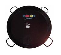 VAELLO - Plat à Paella en Tôle Émaillée - Grand Plat de Cuisson Résistant - Accessoire de Cuisine Facile à Nettoyer - Poêle à Paella à 4 Poignées - Ø 100 cm