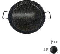 Poêle à paella émaillée valencienne 3 personnes / 28 cm.