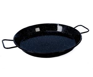 Poêle à paella en acier émaillé Vaello Campos La Valenciana - 60 cm 30cm noir