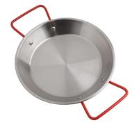 Poêle à paella en acier inoxydable de 20,3 cm pour cuisiner et servir des plats de fruits de mer ou de riz à la maison, restaurants, traiteurs, événements