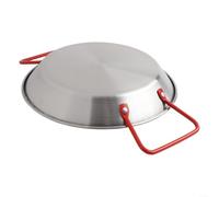 Poêle à paella en acier inoxydable de 20 cm, poêle à fruits de mer, bol de service, wok, ustensiles de cuisine, argent