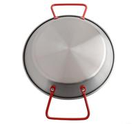 Poêle à paella en acier inoxydable pour fruits de mer Compatible avec cuisinière à gaz électrique et cuisinière en céramique