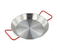 Poêle à paella en acier inoxydable pour la maison, le restaurant, la restauration ou la salle de restauration, facile à nettoyer et à ranger (26 cm)