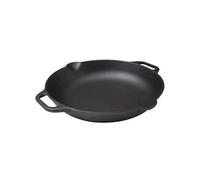Poêle à Paella en Fonte Naturelle Induction 33cm, pour le Feu, Barbecue, Four,, 37574, , Noir