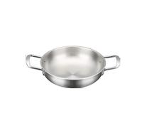 Poêle À Paella Espagnole For Cuisine À Domicile, Restaurant, Poêle À Griller En Acier Inoxydable Avec Poignées À Double Rivetage For Riz Ou Sautés[Classe énergétique A] (Size : Silver_28cm)