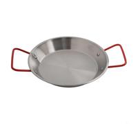 Poêle à paella et poêle à paella en acier inoxydable de 20 cm, construction triple épaisseur, compatible avec induction, passe au four, 500 °C pour la cuisson au four