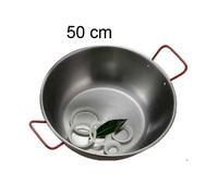 Poêle à paella - Garcima - 50 cm - Acier poli - Gris/Rouge - 24 parts