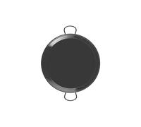 Poêle À Paella Marque Vaello En Fer Émaillé 2 Poignées Diamètre 32 Cm