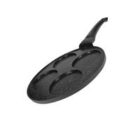 Poêle à Pancake 26 cm pour 4 Personnes Revêtu en Marbre, Manche Ergonomique