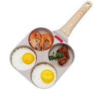 MYBO TV - POELE A PANCAKE 4 en 1 cette poêle compartimentée permet de faire cuire 4 aliments différents en même temps - antiadhésve, tous feux, Gris