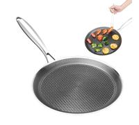 Poêle À Pancakes Anti-Adhésive,Revêtement Nid d'Abeille Grille Inoxydable - Poêle à Frire Plate Anti-Adhésive,pour Cuisson des Œufs Barbecue Extérieur Cuisinière de Cuisson Cuisine et Camping
