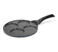 BM TOOLS Poêle à pancakes LIVOO MEP148 - antiadhésif, Ø 26cm, 4 empreintes de Ø 10cm, manche bakélite, tous feux dont induction