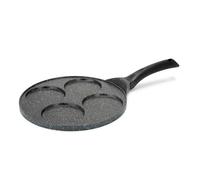 BM TOOLS Poêle à pancakes LIVOO MEP148 - antiadhésif, Ø 26cm, 4 empreintes de Ø 10cm, manche bakélite, tous feux dont induction