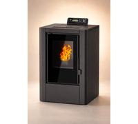 NEMAXX® P6Mi Poêle à granulés 6 kW jusqu’à 120 m³,cycle nettoyage automatique,mode ECO,programme hebdomadaire,télécommande,WiFi-Ready option,arrêt sécurité,protection dépression et surchauffe,Noir