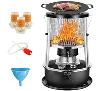 Poêle à pétrole pour intérieur - Sans électricité - Chauffage mobile à pétrole - Avec protection contre les chutes et extinction automatique à 360 ° - Chauffage de tente d'intérieur - Camping -