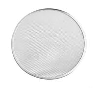 Poêle à pizza en aluminium épais - Plaque de cuisson en fil perforé pour croûte croustillante - Plaque de four antiadhésive pour pizzas, toasts et pâtisseries faits maison, argent, 22,9 cm - 22,9 cm