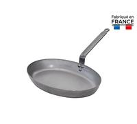 Poêle à poissons ovale en tôle blanche ø 36 cm