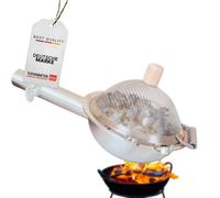 Poêle à pop-corn en acier inoxydable - Mini poêle à pop-corn pour feu de camp et barbecue, pot à pop-corn Ø 9 cm avec couvercle, petit pour camping, pop-corn maker, machine à pop-corn