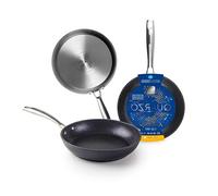 Poêle à quartz anti-adhésive de 24 cm, fabriquée en aluminium, base à induction, passe au lave-vaisselle. Conçue pour : cuisiner au quotidien.