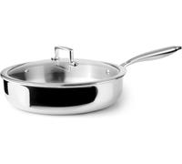 - Poêle À Rôtir Avec Couvercle Triply Natural 28, Acier Inoxydable, Compatible Avec Induction, Sans Antiadhésif