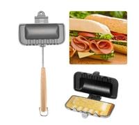 Poêle à sandwich double face antiadhésive Poêle à griller pliable pour pain grillé Machine à petit déjeuner Pancake Maker