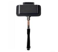 Poêle à sandwich en alliage d'aluminium avec design double face antiadhésif, poignée ergonomique au toucher pour panini et fromage grillé, répartition homogène de la chaleur pour un transport rapide