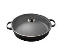 Poêle à steak antiadhésive ergonomique avec poignée isolante thermique | Poêle à omelette avec couvercle pour cuisinières, poêles, steak, crêpes, petit déjeuner, dîner, collations