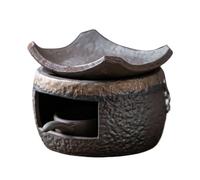 Poêle À Thé Réchauffeur, Brûleur d'Ambiance Compact et Artisanal, Porte-Bougies Tealight, pour la Chambre Le Salon de Thé la Cuisine la Salle de Bain Le Dortoir et l'Appartement