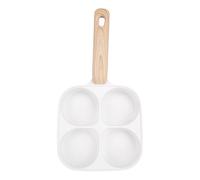 Poêle à Œufs Antiadhésive 4 Tasses avec Revêtement en Alliage d'Aluminium, Design 4 Compartiments pour Œufs, Pancakes et Burgers, Poignée Ergonomique et Compacte pour Petites Cuisi