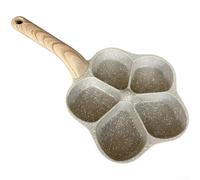 Poêle à œufs antiadhésive en forme de fleur | Poêle à petit déjeuner miniature en aluminium à cinq trous pour plaques de cuisson au gaz et à induction | Casserole multi-ports pour œufs, crêpes