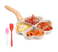 Poêle à œufs au plat, 4 omelettes antiadhésives en alliage d'aluminium, poêle à œufs, poêle à omelette, poêle à omelette avec 4 tasses, plaque de largeur non tirée, facile à nettoyer, omelette, crêpes