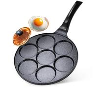 Poêle à œufs Basic Line - 26 cm - Noir - Antiadhésive en granit