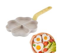 Poêle À Œufs Divisée En Ardoise De Blé Naturelle, Gril Antiadhésif - 620 G, Chauffage Fermé, Chaleur Uniforme, Durable Et Élégant, Cuiseur À Hamburgers Multi-sections | Petit Déjeuner Bacon Crêpes Fri