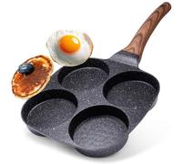 Poêle à œufs en granit - VILDE - 4 trous - 19x19 cm - Anti-adhésif - Compatible induction - Lave-vaisselle