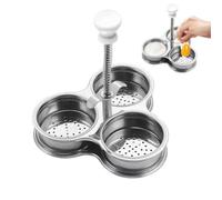 Poêle à Œufs Pochés Moule de Cuisine Antiadhésif à 3 Cavités | Cuiseur d'Œufs pour Cuisine Plan de Travail Cuisson Vapeur Friture Ébullition Petit-Déjeuner