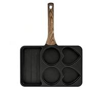 Poêle à œufs | Poignée amovible en bois à 5 grilles - Poêle à œufs - Gadgets de cuisine, pour la maison, le restaurant, la cuisson, les aliments, les hamburgers, la viande, le poisson, , le
