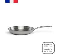 Poele Acier inoxydable 18/10 Triply Brigade 20 cm - LIVOO - MEP157 - Tous feux dont induction - France