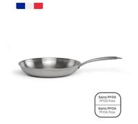Poêle Acier inoxydable 18/10 Triply Brigade 24 cm - LIVOO - MEP158 - Tous feux dont induction - Made in France