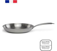 Poele Acier inoxydable 18/10 Triply Brigade 28 cm - LIVOO - MEP159 - Tous feux dont induction - France