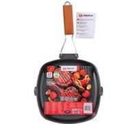 Alpina - Poêle à griller pliante 24x24 cm - Antiadhésive - Noir
