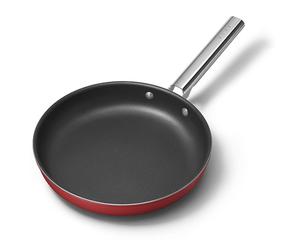Poêle aluminium antiadhésive 28 cm rouge mat Smeg