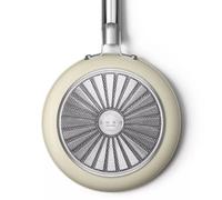Poêle aluminium revêtement céramique SMEG D24 cm Crème Mat