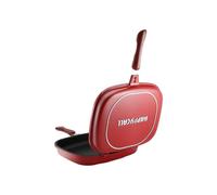 Poêle antiadhésive double face de 32 cm - Rouge