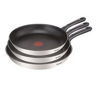 Tefal Poêle antiadhésive Daily Cook acier inoxydable – Lot de 3 – Noir