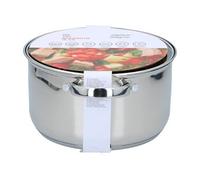 Poêle Argent Acier inoxydable H12.5xl22xL22cm