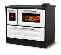 Poêle avec compartiment de cuisson et plaque de cuisson poêle à bois 8 kW...