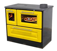 Poêle avec compartiment de cuisson et plaque de cuisson poêle à bois 8 kW...