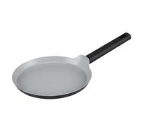 SWISS HAUS Poêle Basse de Cuisson 28cm - Poignée Ergonomique Isolante Texturée - Argent