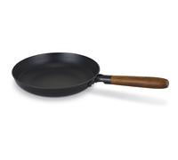 BEKA Poêle Mandala 24 cm – Acier émaillé – Poignée acacia – Noir