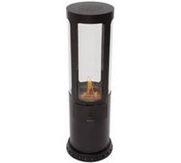 Poêle bioéthanol d'extérieur 3kW, design tour en acier noir PURLINE Noir G